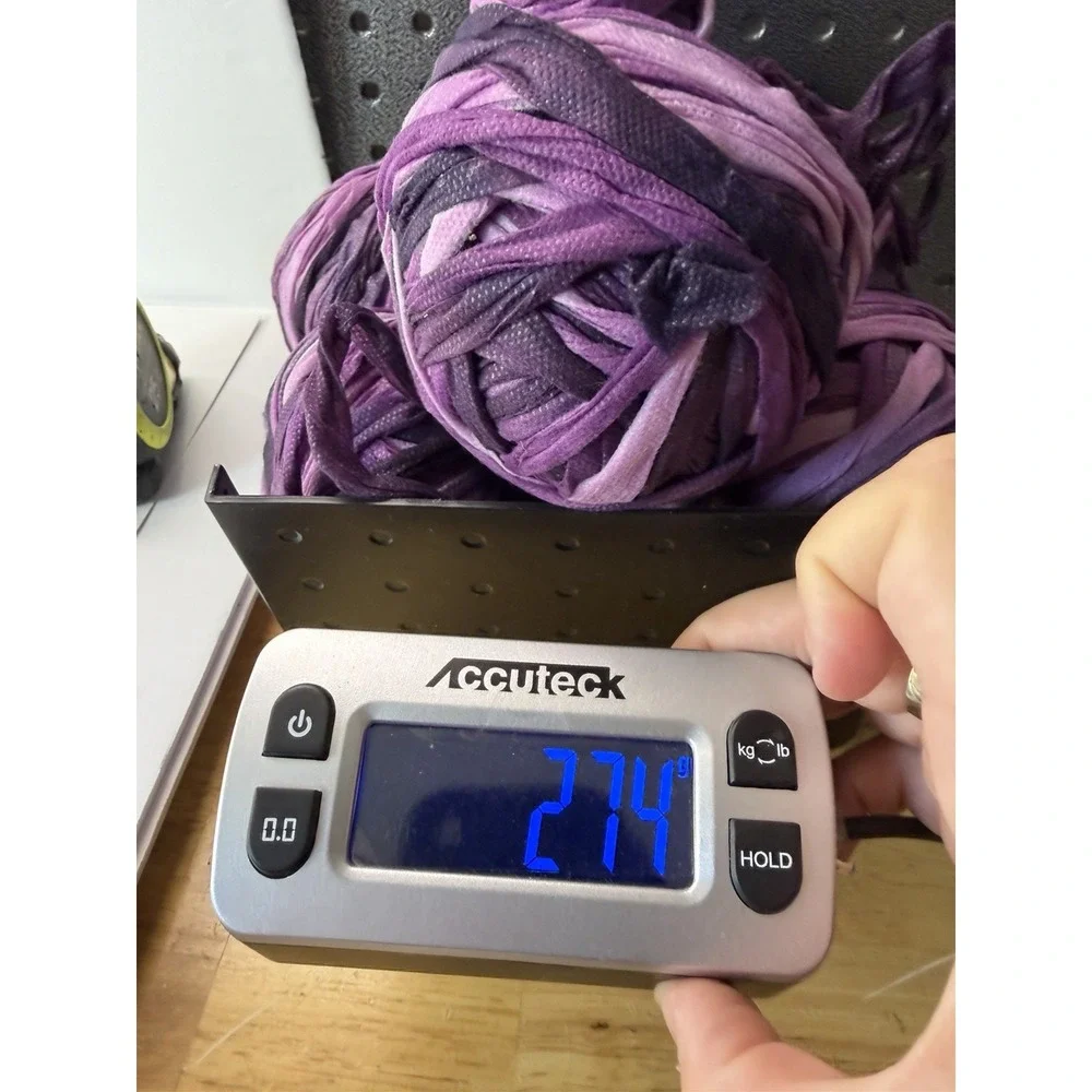 Gedifra Clou Ribbon Yarn Purple Ombre 100% Nylon Italy 300g+ Total